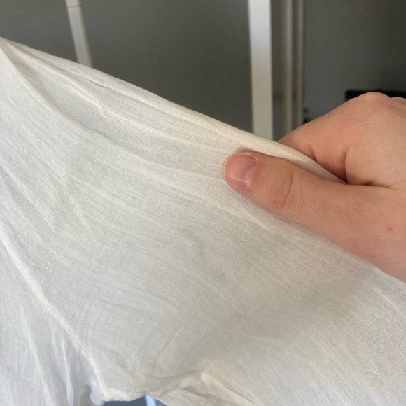 White Lace Trim Blouse - Picture 5 of 8